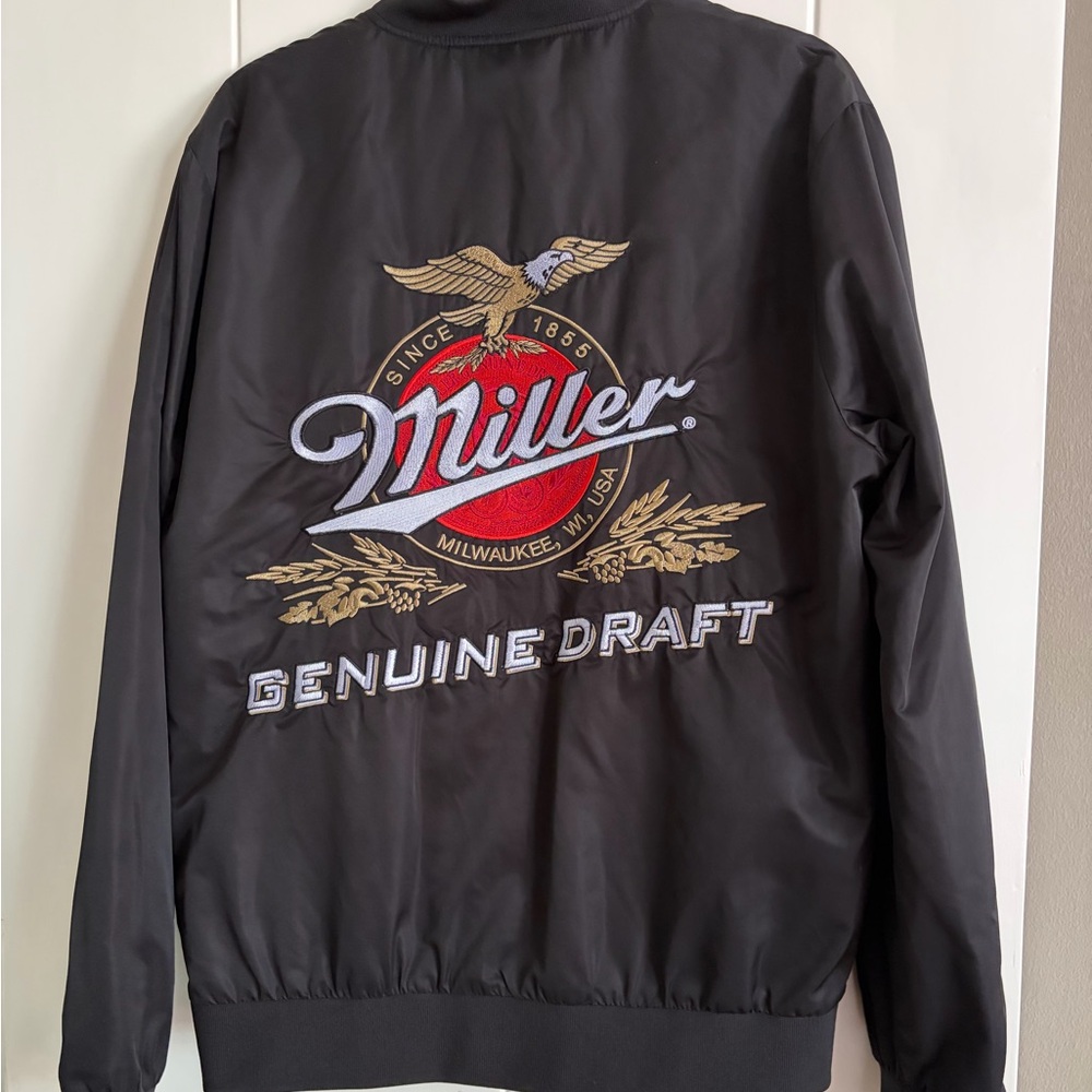 Nana Judy x Miller Genuine Draft Limited Edition Collab Bomber Jacket